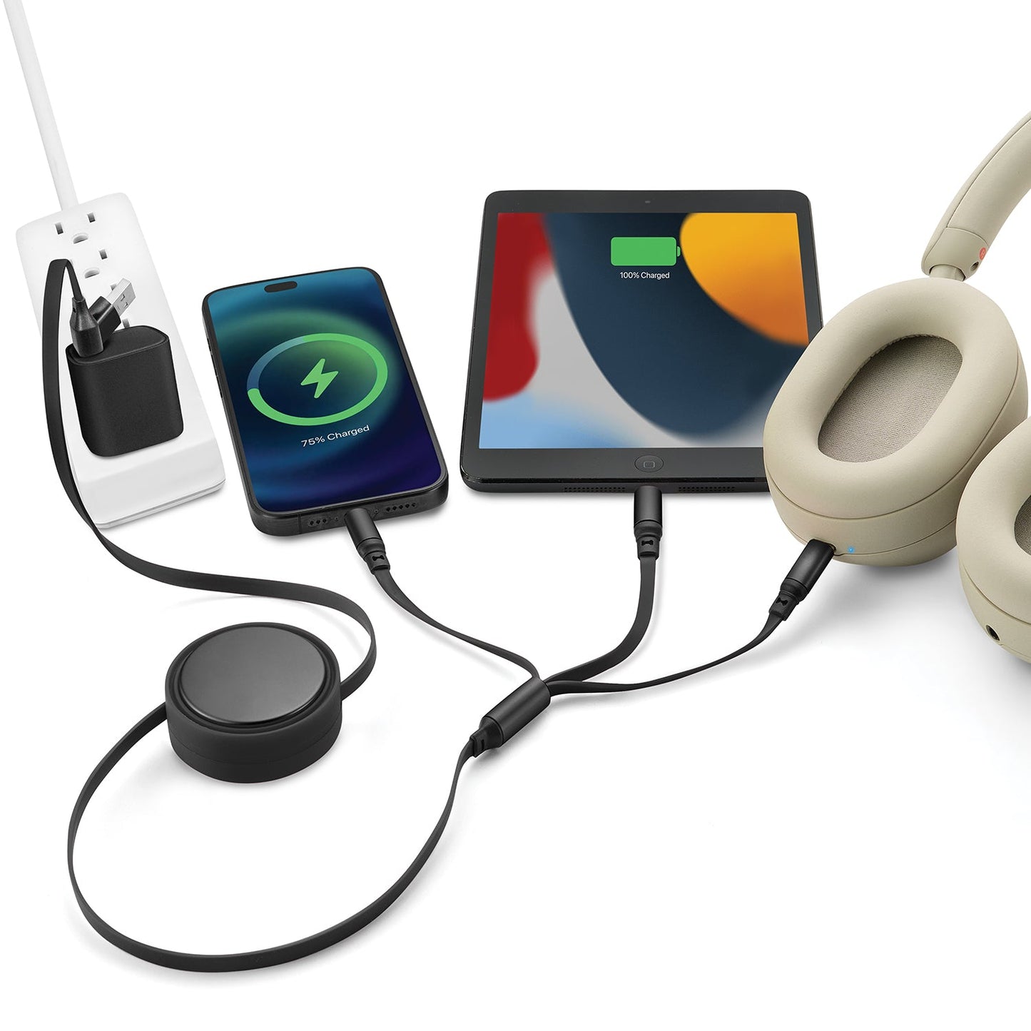 6 in 1 - Retractable Cables with Fast Charge Adapter - Sweet Sour Tech