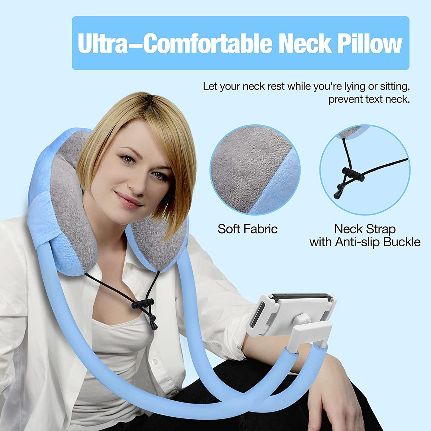 Neck Pillow with Phone Holder