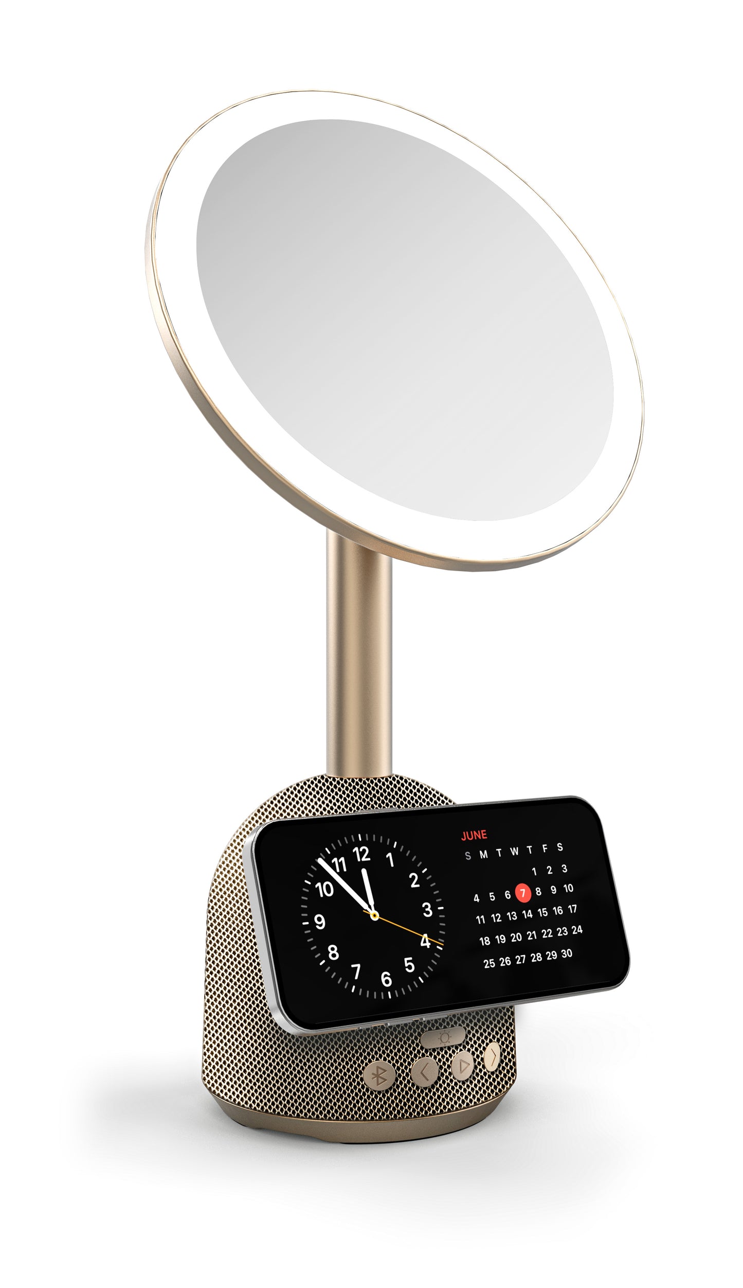 GlowTune Mirror - 3in1 Mirror, Speaker & Wireless Charger