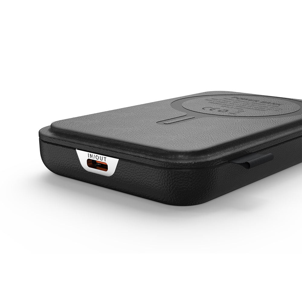 Magnetic Leather Wireless Power Bank