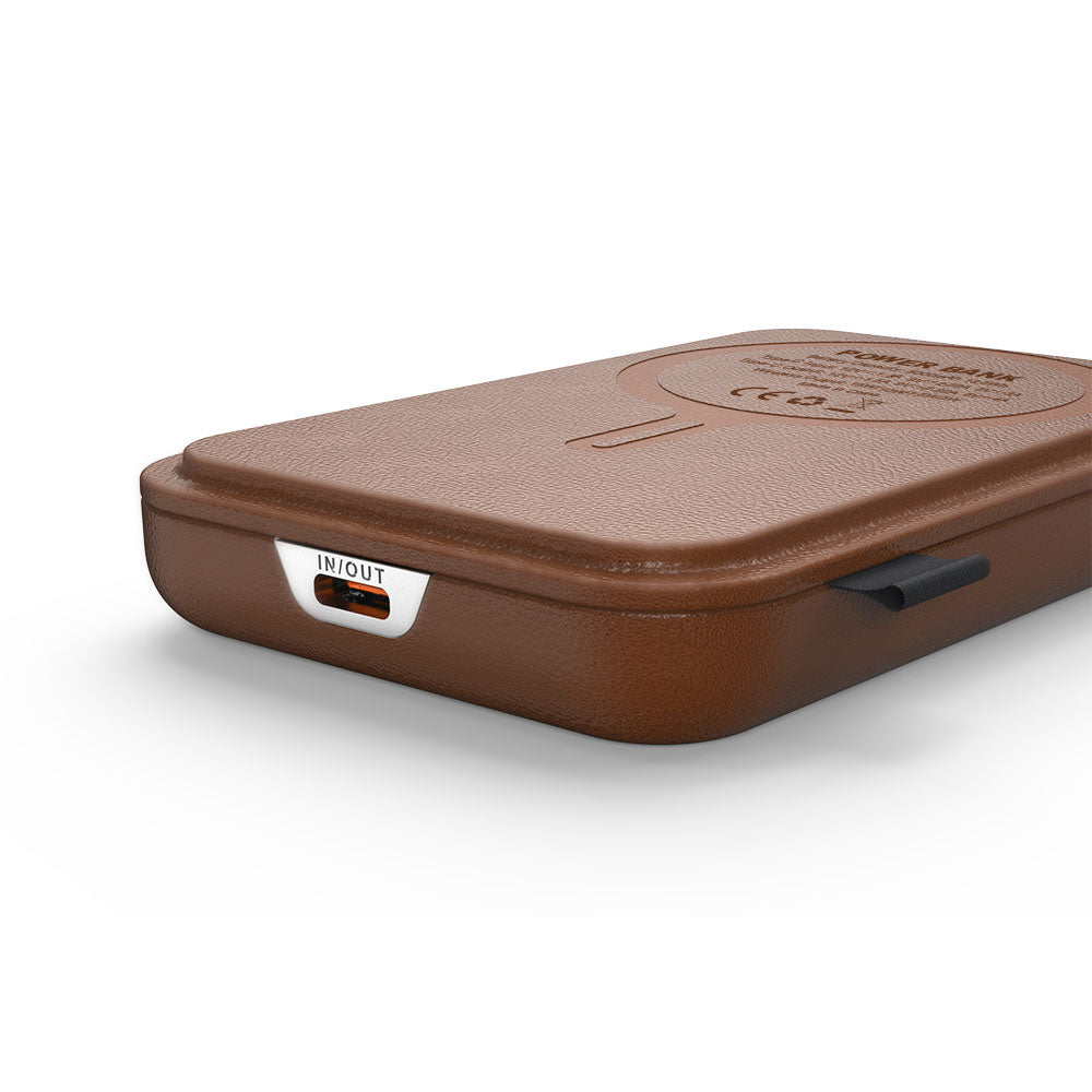 Magnetic Leather Wireless Power Bank