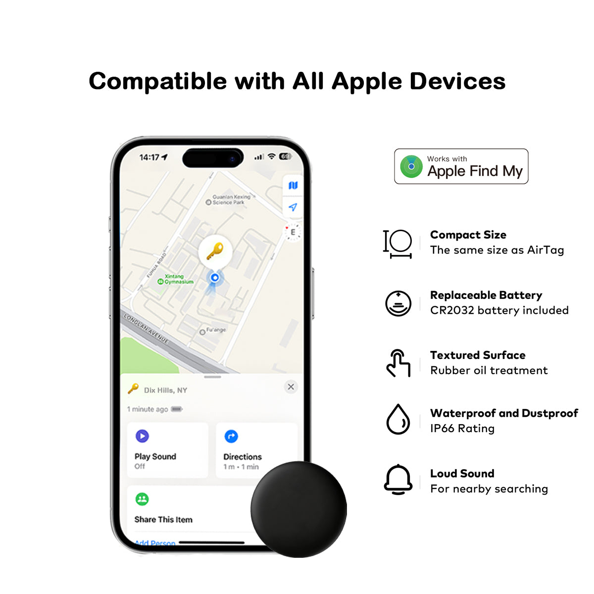 Apple Tag Trackers (2 Pack) - Apple Find My Network