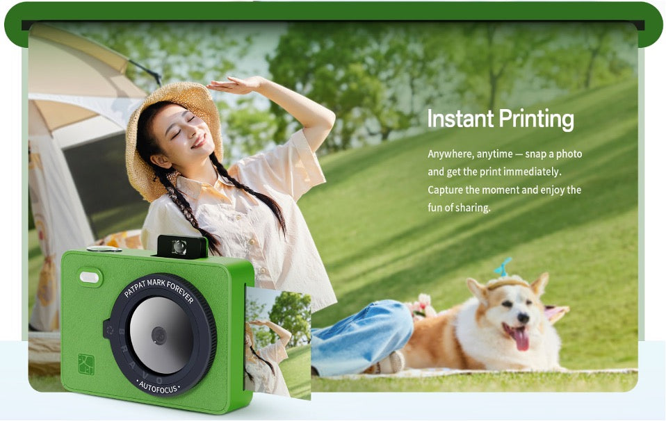 Instant Print Camera with Bluetooth Printer