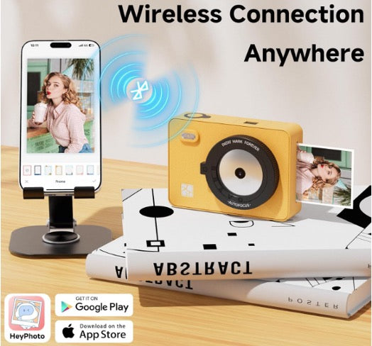 Instant Print Camera with Bluetooth Printer