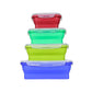 Collapsible Silicone Food Storage Container Set of 4 with Collapsible Mug