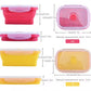 Collapsible Silicone Food Storage Container Set of 4 with Collapsible Mug