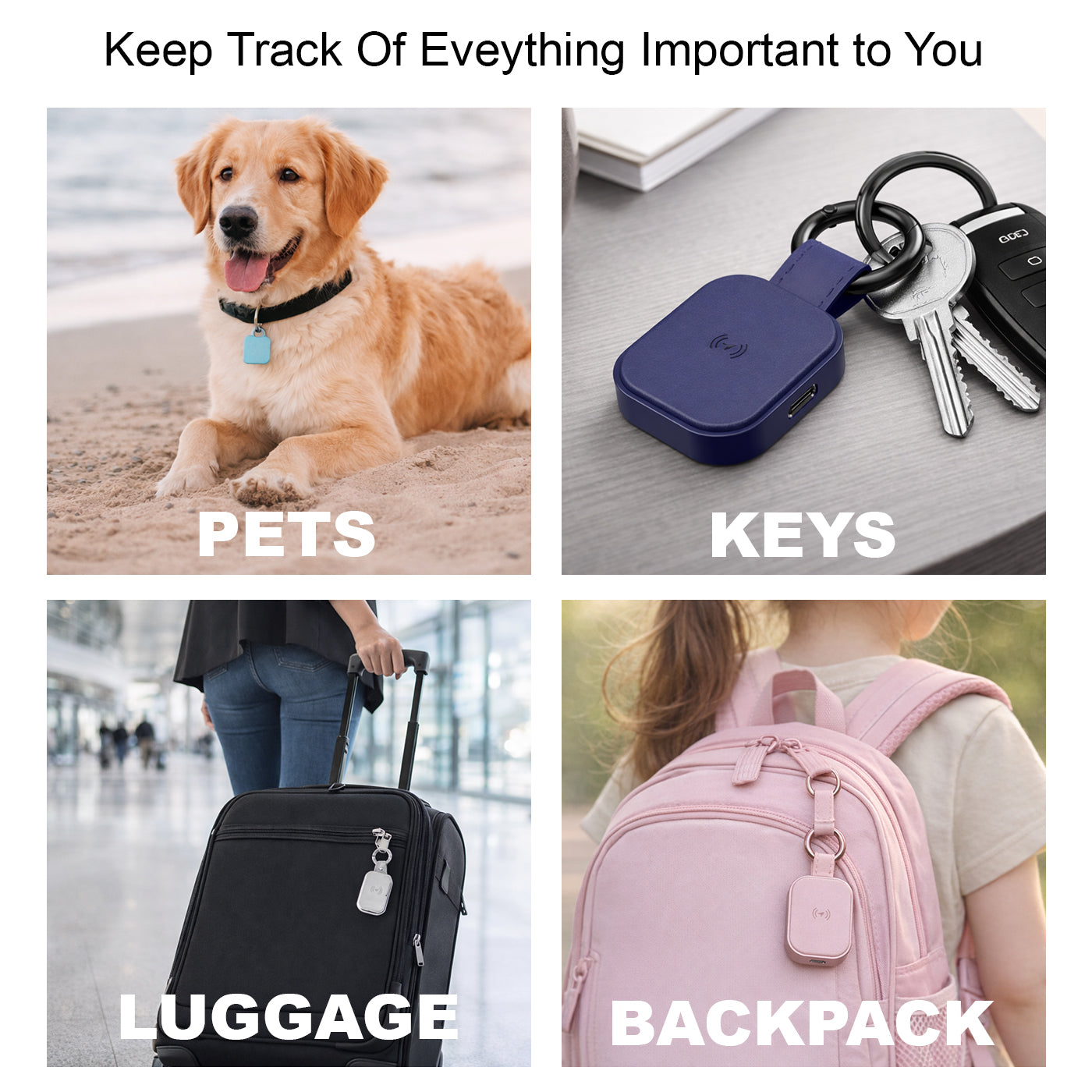 Universal Leather Tag Tracker (Apple Find My & Android/Google Find Hub)