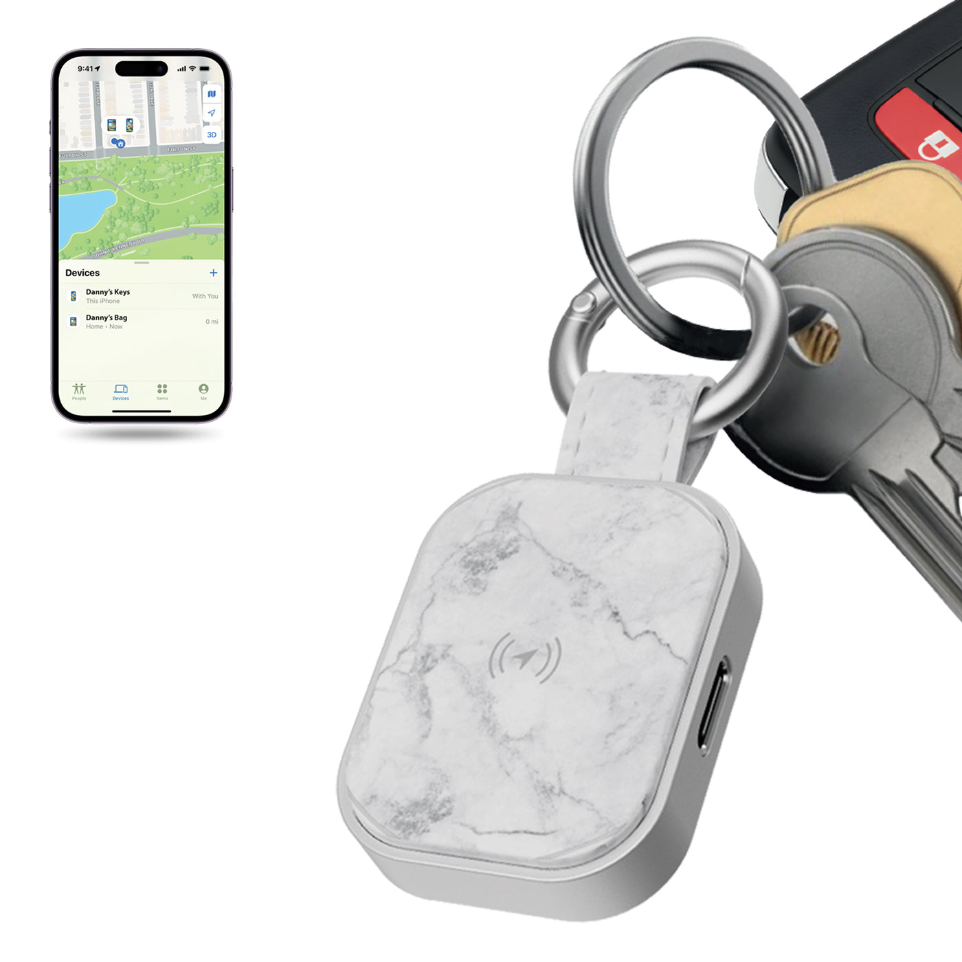 Universal Leather Tag Tracker (Apple Find My & Android/Google Find Hub)