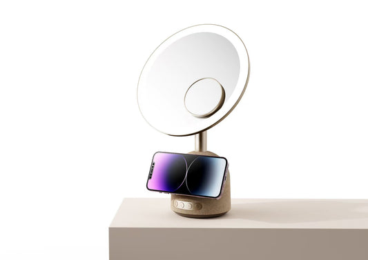 GlowTune Mirror - 3in1 Mirror, Speaker & Wireless Charger