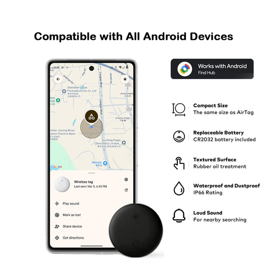 Android Tag Trackers (2 Pack) - Android/Google Find Hub