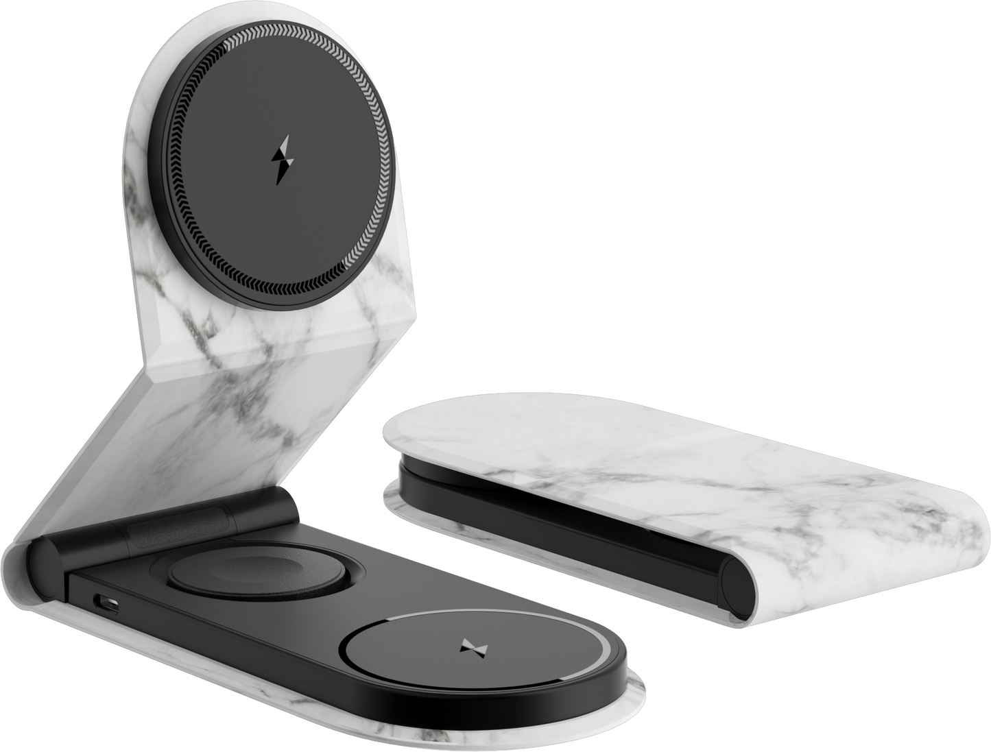 3-1 Leather Charging Station with Fast Charge Adapter
