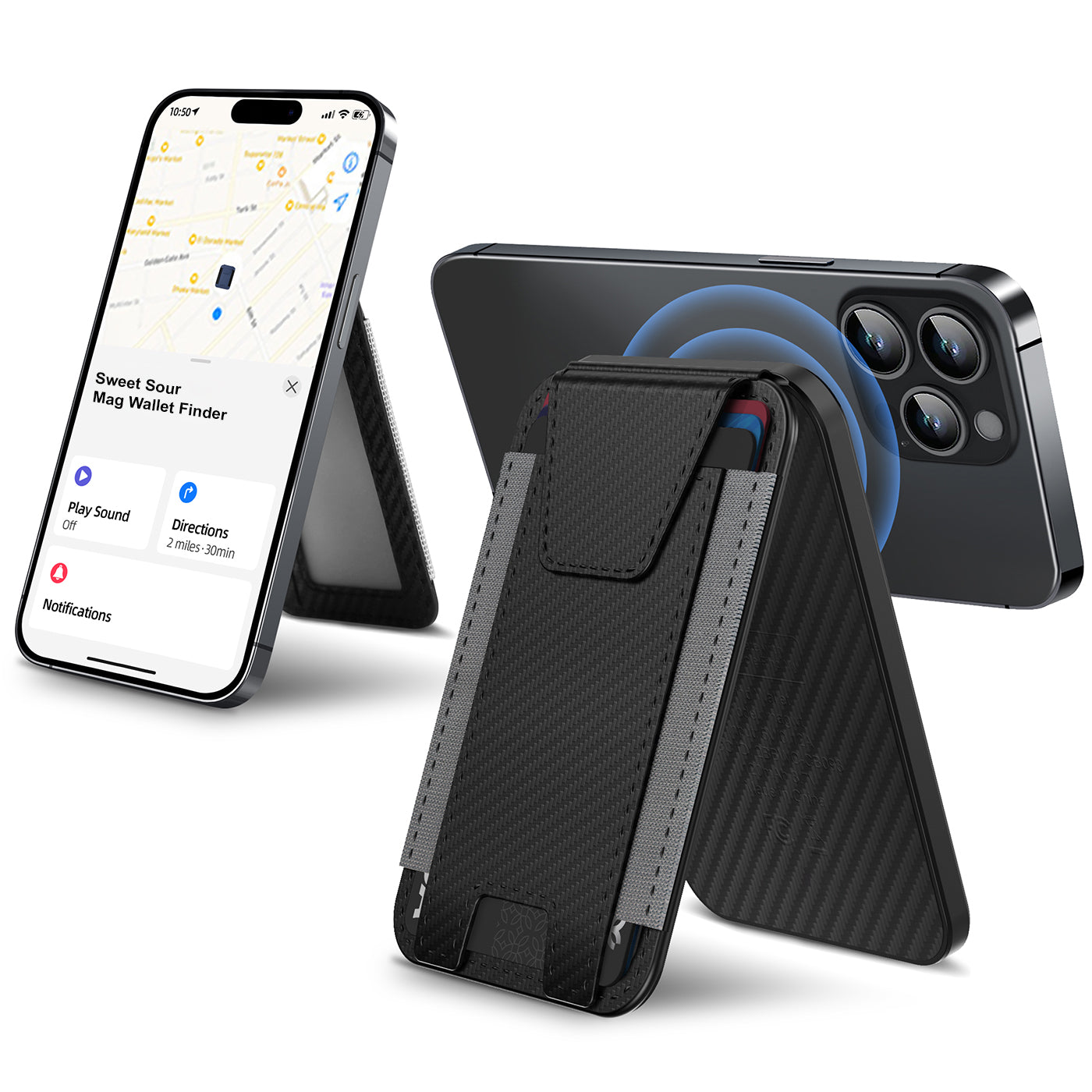 Leather Magnetic Wallet & Tracker
