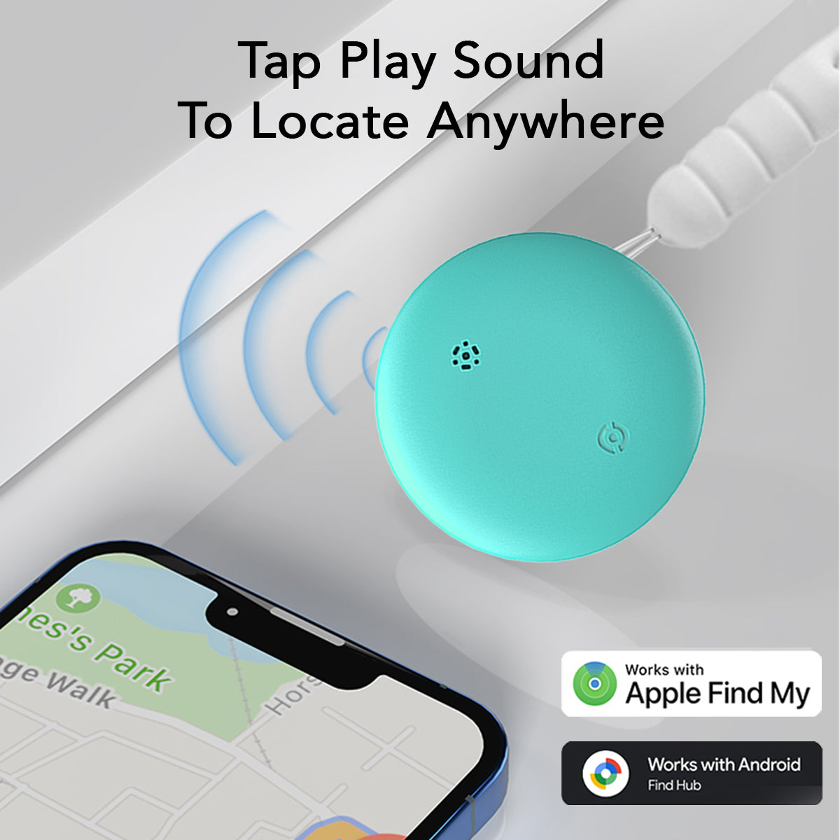 Universal Tag Trackers (2 Pack) - Apple Find My Network and Android/Google Find Hub Network