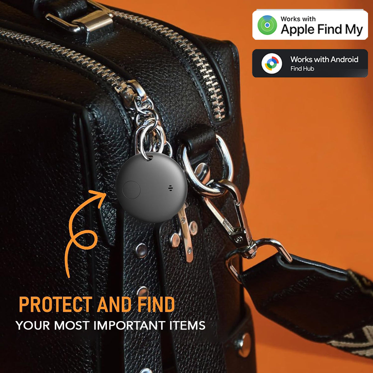 Universal Tag Trackers (2 Pack) - Apple Find My Network and Android/Google Find Hub Network