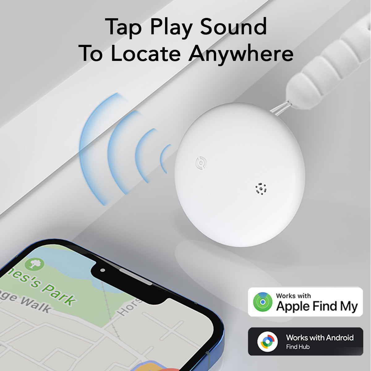 Universal Tag Trackers (2 Pack) - Apple Find My Network and Android/Google Find Hub Network